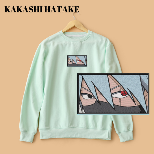 KAKASHI HATAKE - ANIME INSPIRED  EMBROIDERED UNISEX & OVERSIZE FIT HOODIE/SWEATSHIRT