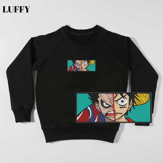 LUFFY - ANIME INSPIRED  EMBROIDERED UNISEX & OVERSIZE FIT HOODIE/SWEATSHIRT