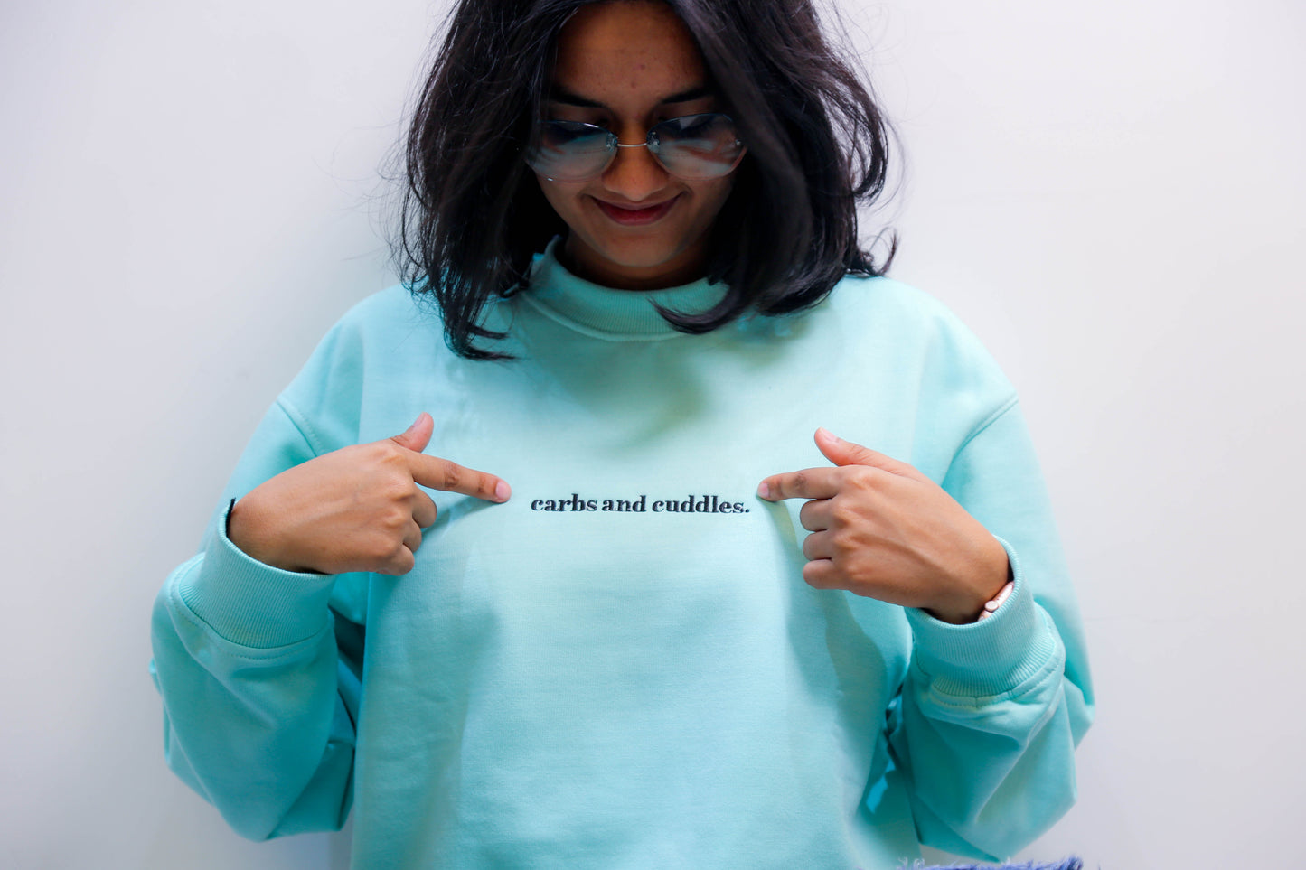 CARBS AND CUDDLES - EMBROIDERED OVERSIZED & UNISEX SWEATSHIRT AND HOODIE